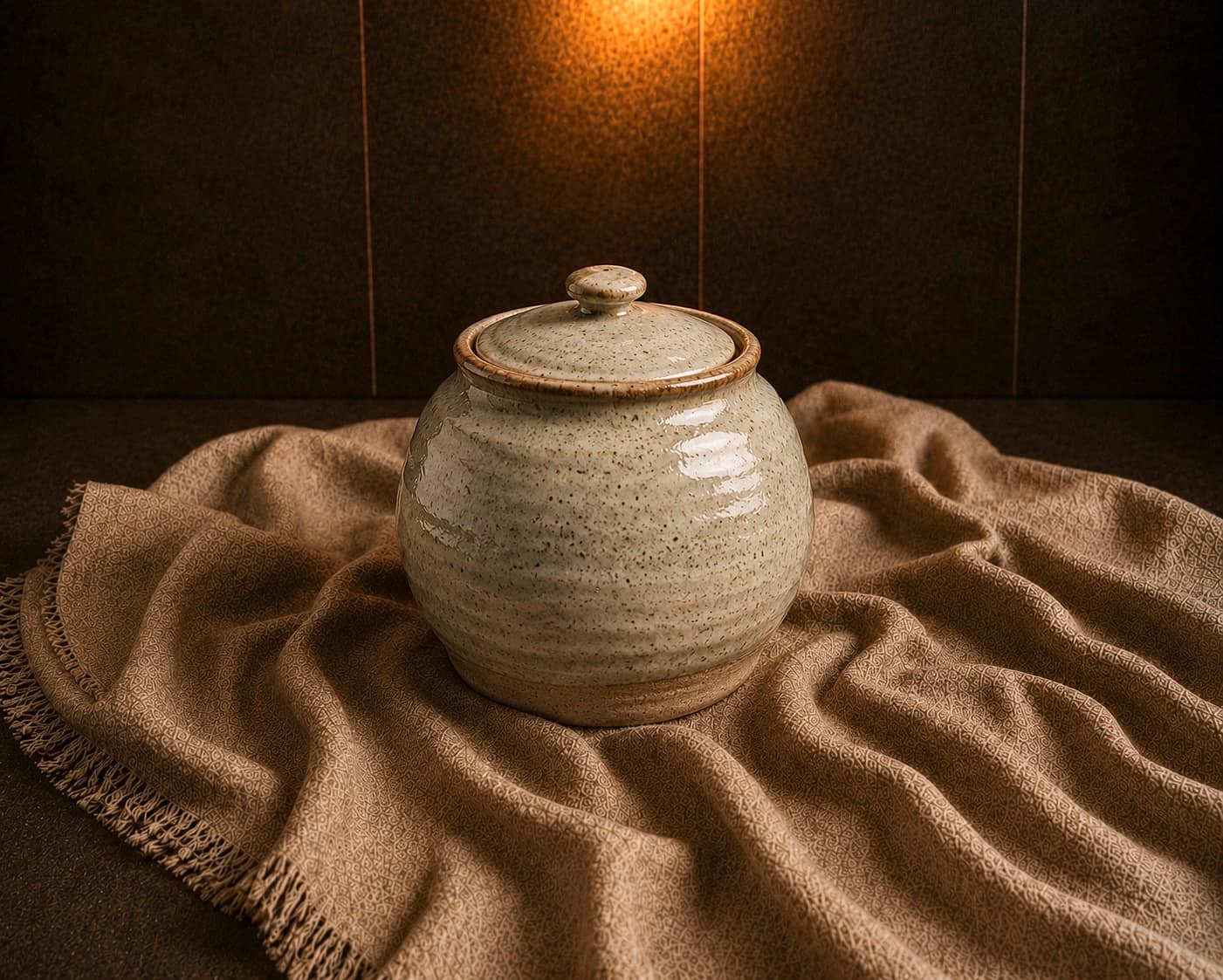 Ceramic jar — lidded stoneware storage
